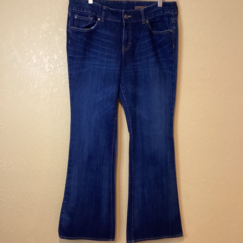 Gap Premium Flare Dark Denim Jeans, Size 14, 32 Length, Cotton/Polyester/Spandex